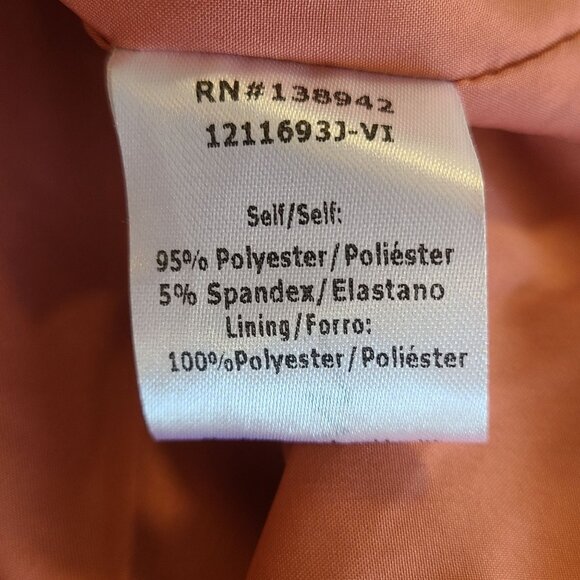 On Twelfth Velvet Blazer Jacket Womens XL Terracotta Rust Quiet Luxury Classic - Picture 8 of 8